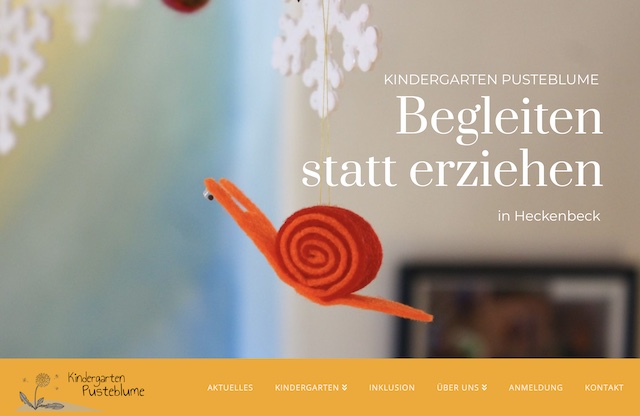 kiga-heckenbeck.de Webseite Screenshot