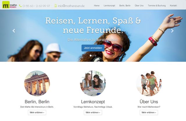 mathereisen.de Webseite Screenshot